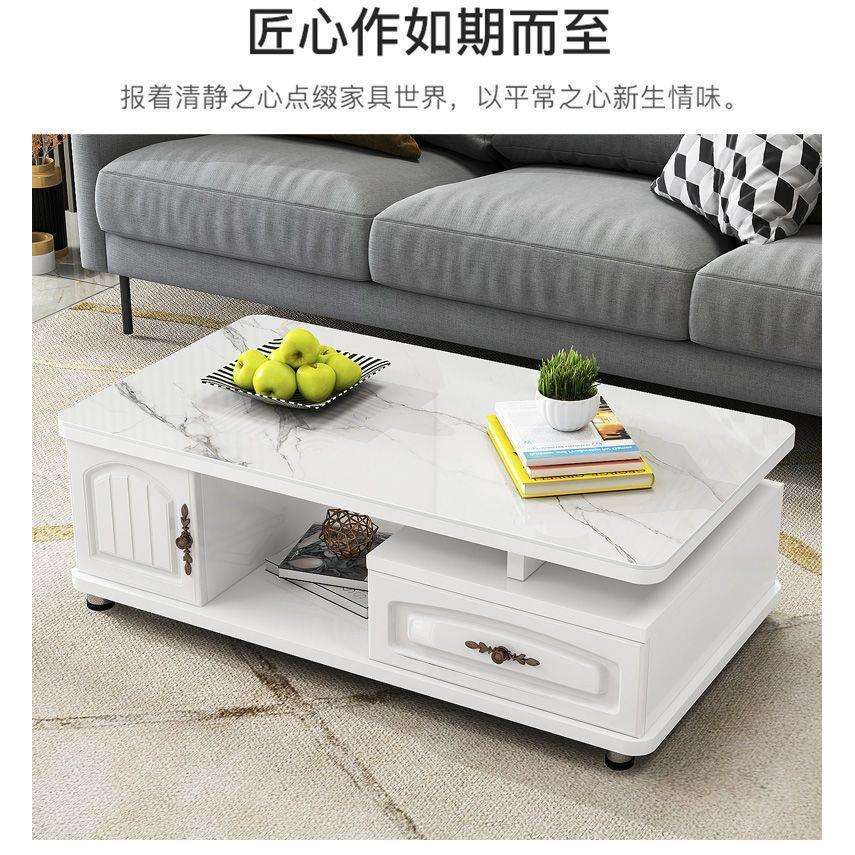 欧式简约圆弧形钢化玻璃桌子圆角茶几家用客厅茶桌客厅小户型
