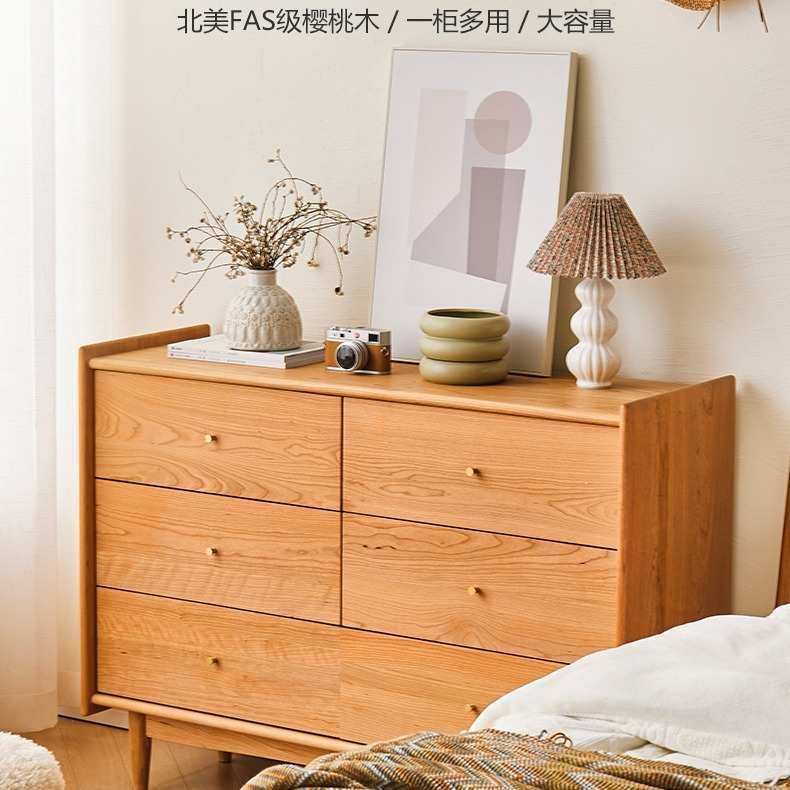 实木六斗柜复古客厅餐厅餐边柜樱桃木抽屉柜子卧室储物收纳柜现代,模玩/动漫/周边/娃圈三坑/桌游,模型制作工具/辅料耗材,淘宝优惠券,粉丝福利购,淘宝优惠卷