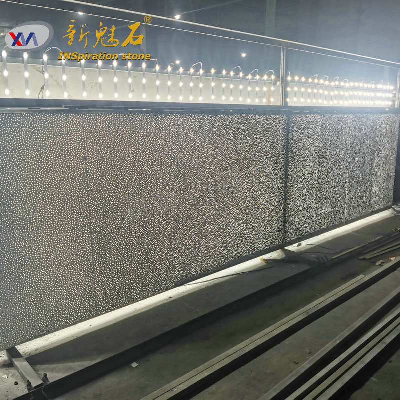 网红墙发光水泥板材水泥板公共区外墙装饰uhpc纤维板艺术板可定制