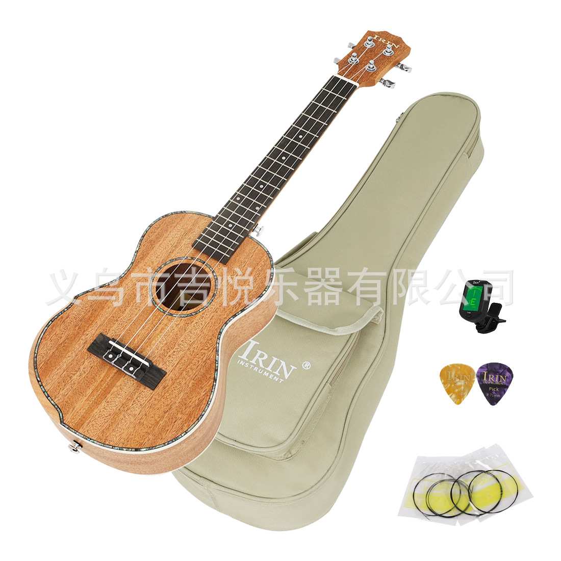 24寸尤克里里桃花芯木ukulele乌克丽丽送包桃花芯小吉他四弦琴