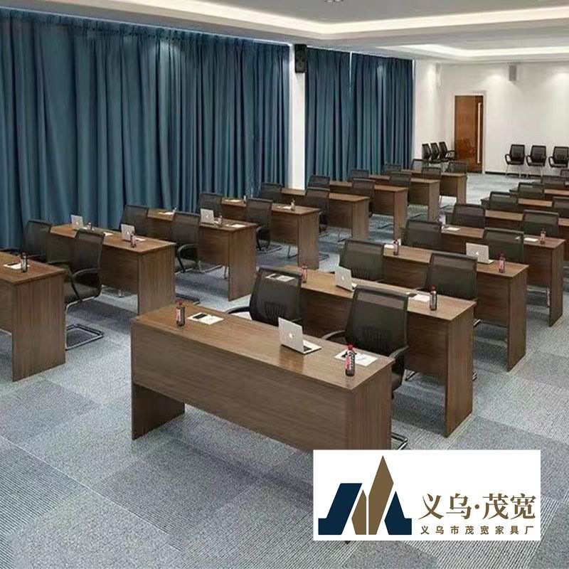 大会议室桌椅组合实木办公现代公司员工学习培训台双人长条会议桌
