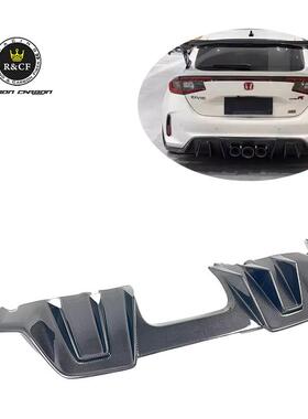 适用于2022+本田思域Type R FL5 碳纤维后唇后保险杠扩散器唇