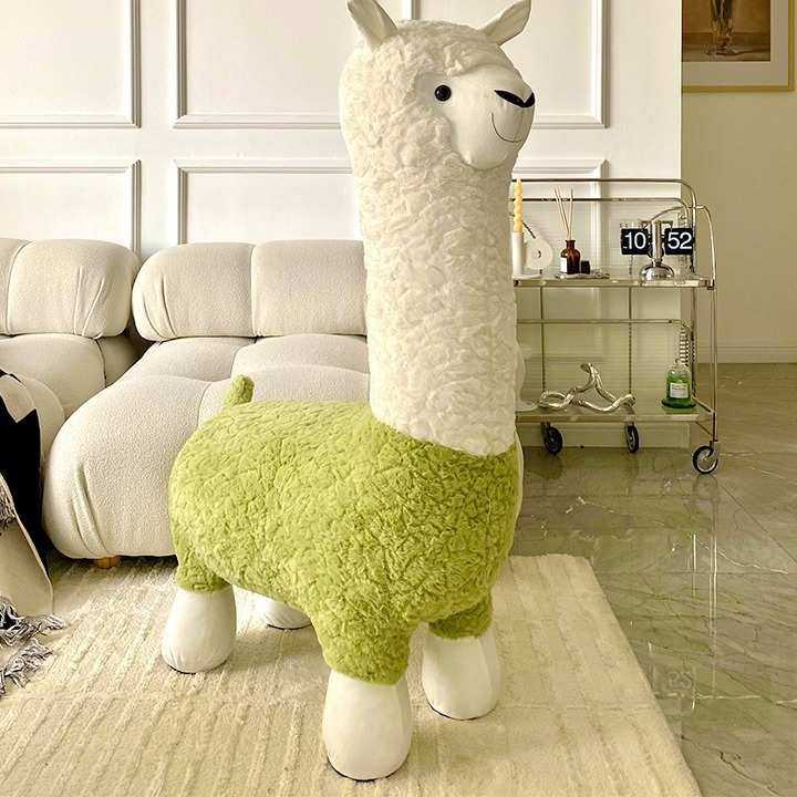 创意羊驼公仔凳网红换鞋凳家用门口卡通穿鞋凳小朋友儿童动物坐凳,模玩/动漫/周边/娃圈三坑/桌游,模型制作工具/辅料耗材,淘宝优惠券,粉丝福利购,淘宝优惠卷