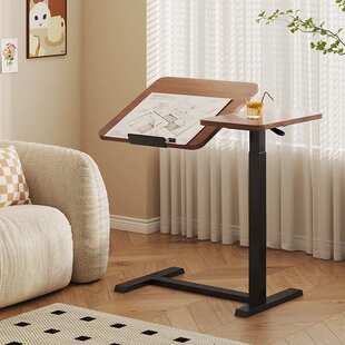床边桌移动升降液压床边桌家用桌子办公桌翻转书桌可移动沙发边桌