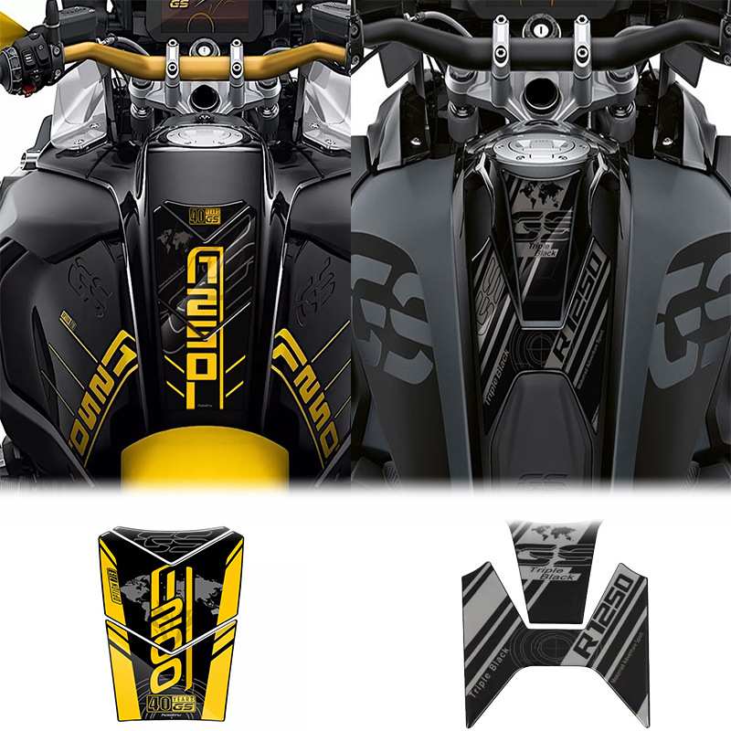 适用宝马R1200GS/R1250GS/ADV水鸟改装油箱贴纸鱼骨反光防水贴花