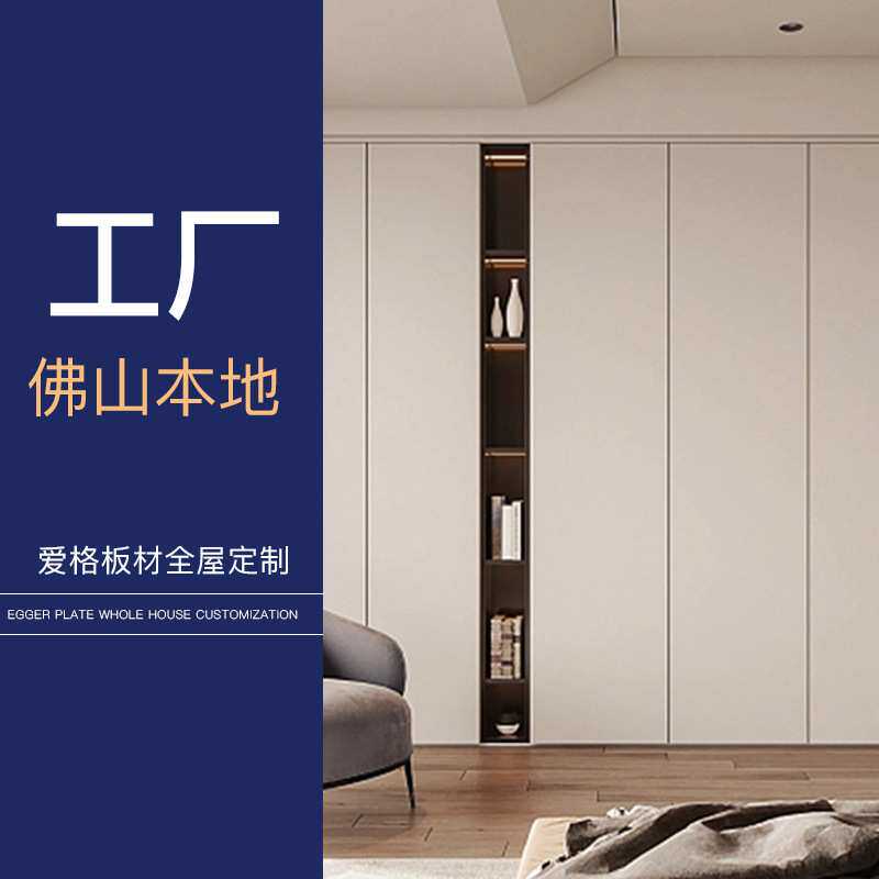 爱格板全屋定制F4星衣柜定制工厂整体橱柜鞋柜佛山厂家包设计安装图片