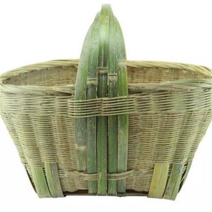 竹箩筐手工竹编演出道具采茶筐扁担筐喜事水果箩筐淘米筐