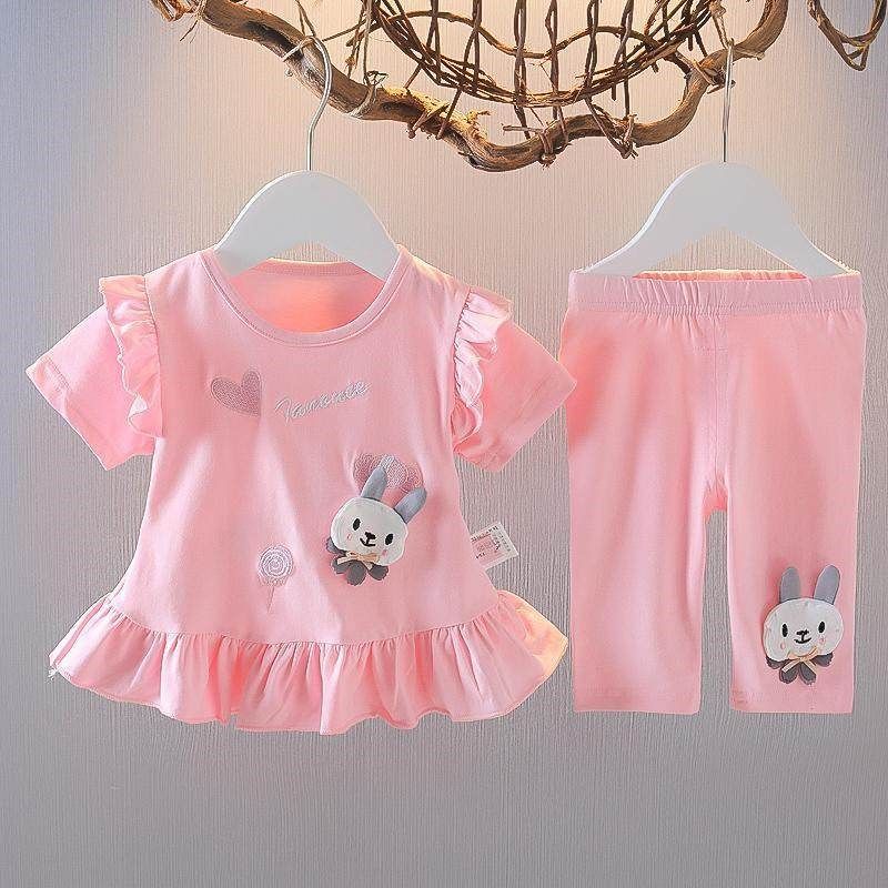 女宝宝套装夏季新款洋气婴儿童两件套可爱女童夏天衣服短袖2件套,童装/婴儿装/亲子装,套装,淘宝优惠券,粉丝福利购,淘宝优惠卷