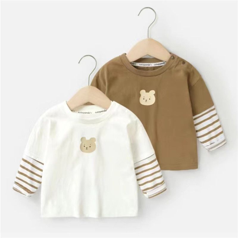 婴儿春季衣服儿童假两件长袖T恤春秋新款男童女童宝宝上衣打底衫,童装/婴儿装/亲子装,T恤,淘宝优惠券,粉丝福利购,淘宝优惠卷