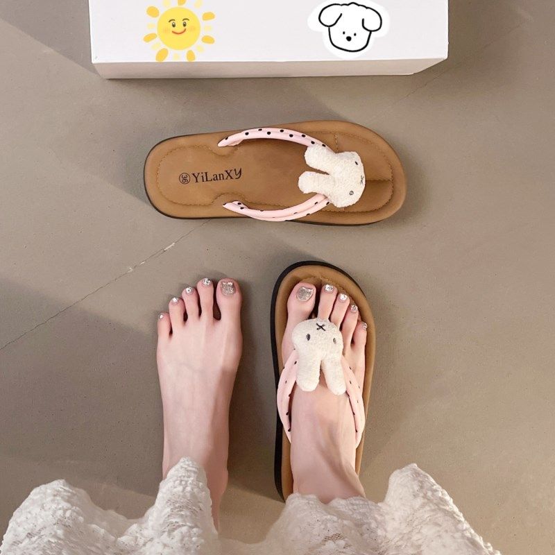 人字拖女2025新款夏季外穿可爱卡通拖鞋夹趾凉拖鞋厚底绝美沙滩鞋,女鞋,人字拖,淘宝优惠券,粉丝福利购,淘宝优惠卷