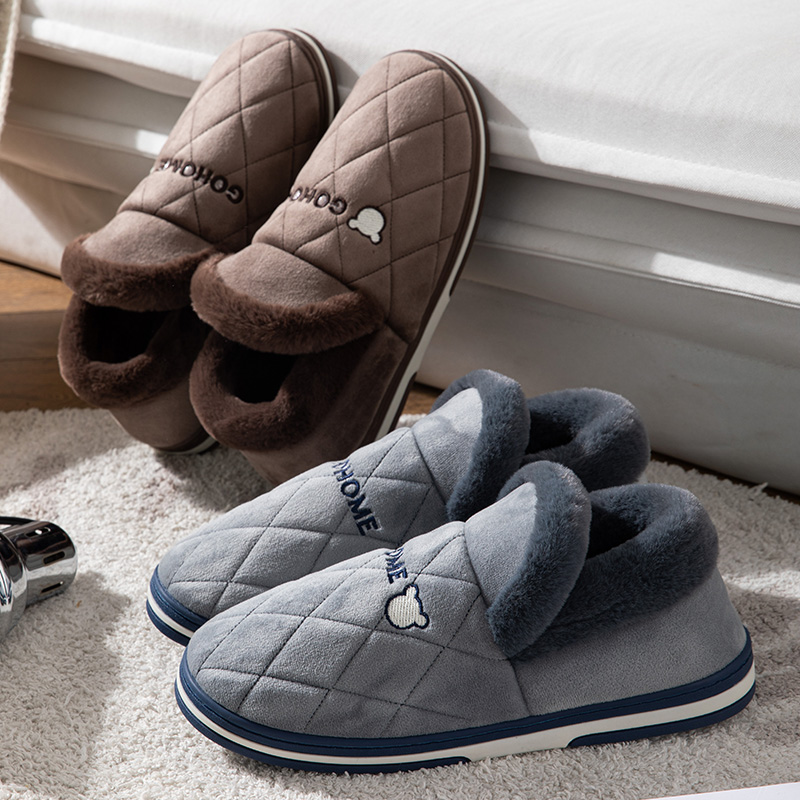 冬季男士包跟棉拖鞋特大码加大号居家棉鞋保暖加厚底46 47 48 49