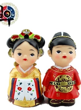 韩国宫廷娃娃工艺摆件创意韩服娃娃摆台韩式料理店装旅游纪念品