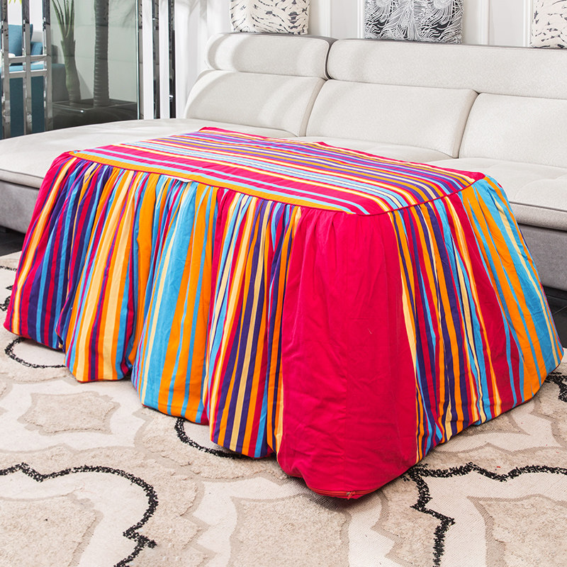 冬季长方形烤火桌子布罩套烤火被子电炉罩电暖桌套烤火罩加厚加绒