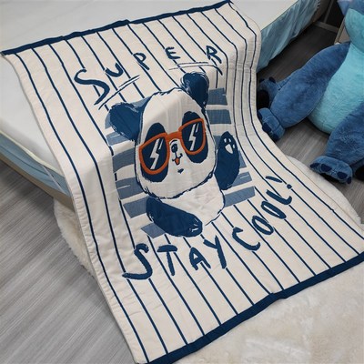 120.150 十层棉纱卡通儿童毯面包被 四款可选