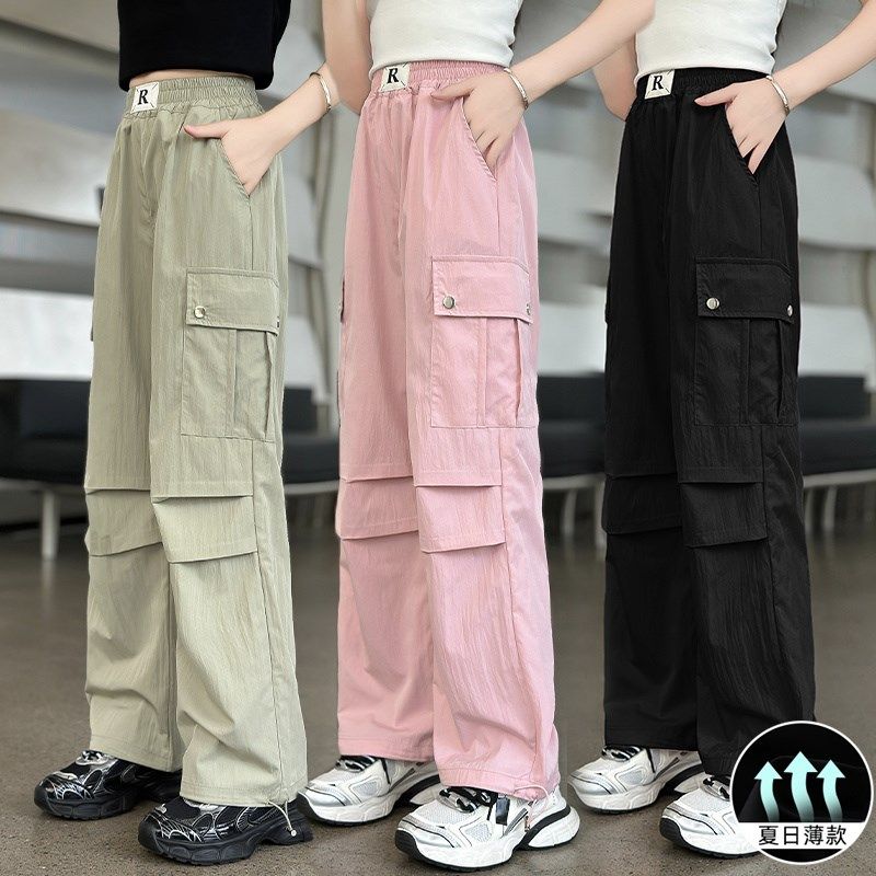 夏季女童阔腿裤儿童裤子冰丝工装裤2025新款防蚊裤女大童夏装长裤,童装/婴儿装/亲子装,裤子,淘宝优惠券,粉丝福利购,淘宝优惠卷