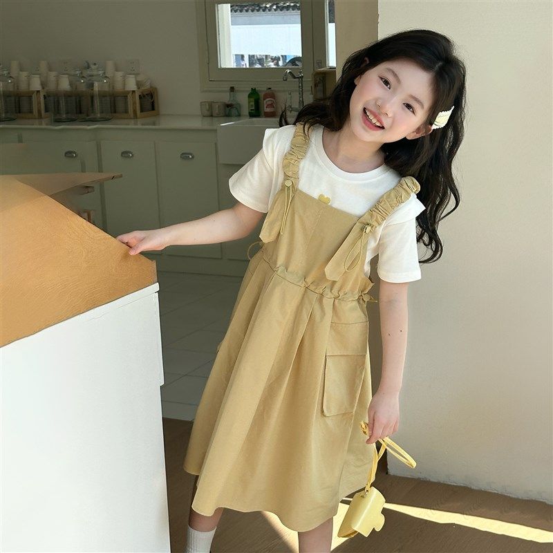 【小梨专享】女童抱婴袋裙套装2025新款女孩甜美风纯色两件套Q132,童装/婴儿装/亲子装,套装,淘宝优惠券,粉丝福利购,淘宝优惠卷