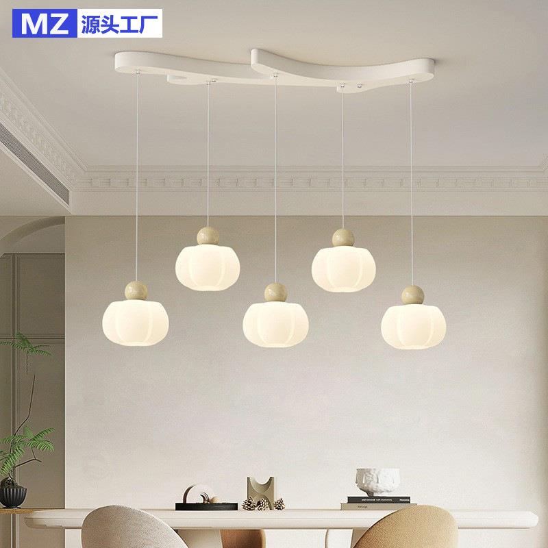 餐厅吊灯简约奶油风创意树枝咖啡馆吧台灯2025新款饭桌商铺用灯具
