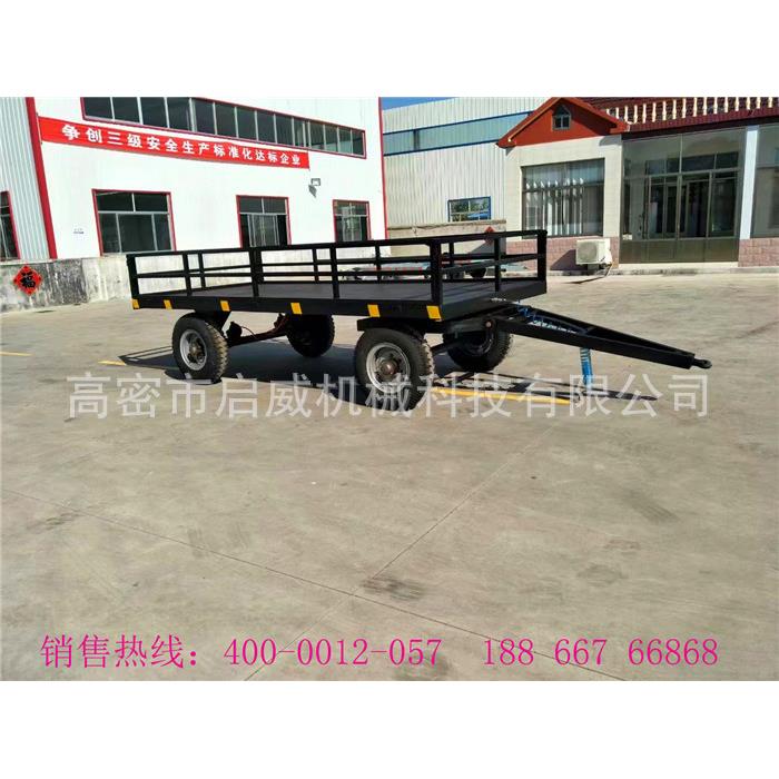 5吨插桩式围栏拖车叉车牵引平板拖车非标5吨插桩式围栏拖车