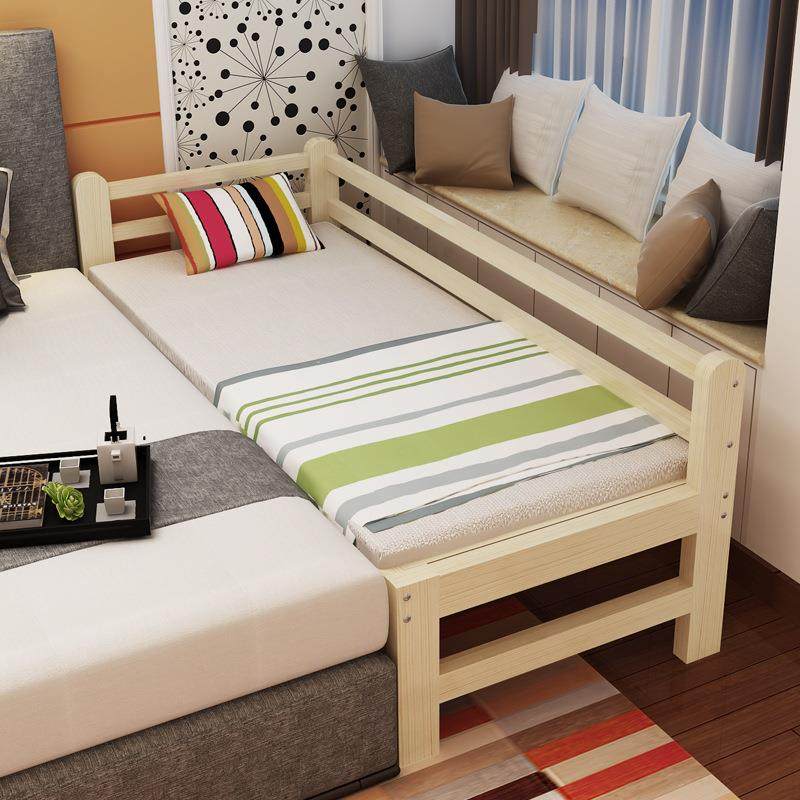 拼接床加宽床边实木儿童床带护栏经济型单人小床宝宝拼接大床,电子元器件市场,其它元器件,淘宝优惠券,粉丝福利购,淘宝优惠卷