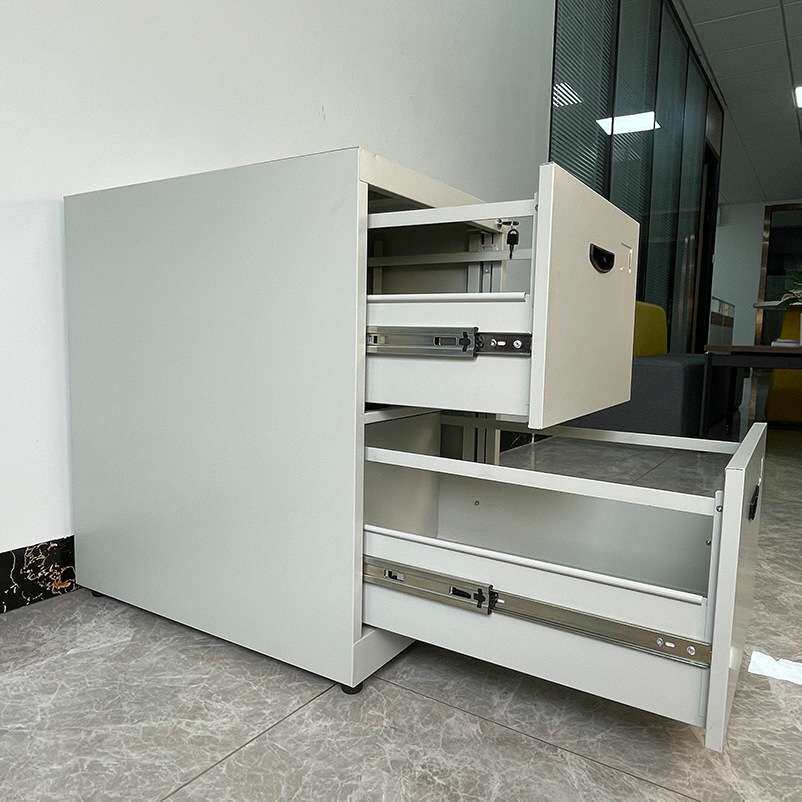 加厚抽屉式办公文件收纳柜二三四抽铁皮资料柜FC卡箱A4快挂劳柜