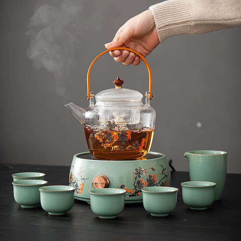 闽业电陶炉玻璃煮茶壶煮茶炉烧水壶2025款高端养生小型围炉煮茶器