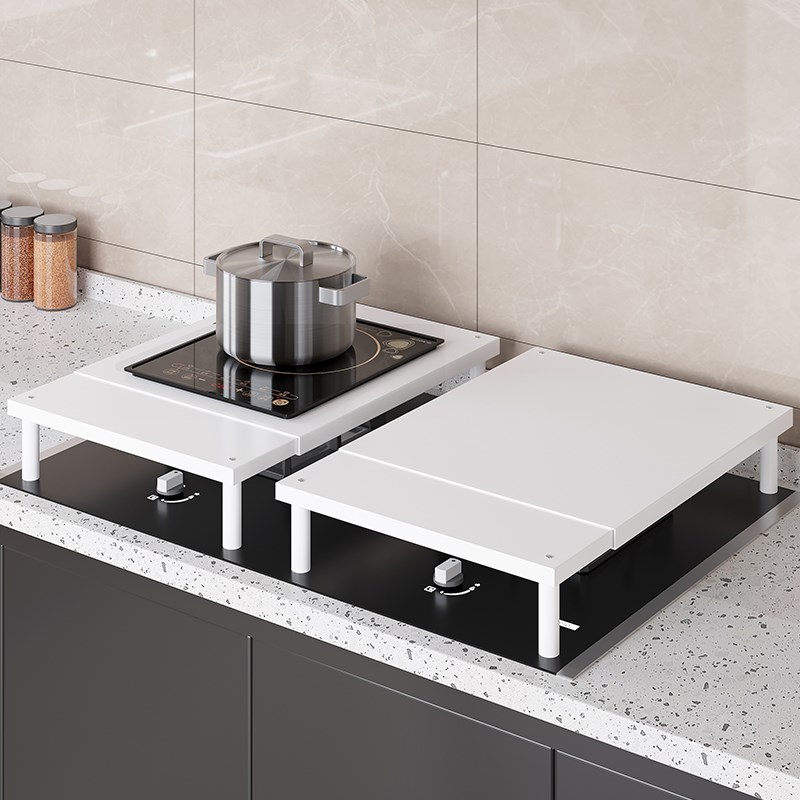 厨房台面置物架灶l台架托可伸缩分隔板隔热锅具收纳支架子空间利