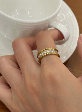 734号 可洗澡k宽版北欧神话戒指镀金高版本戒指食指百搭欧美夸张