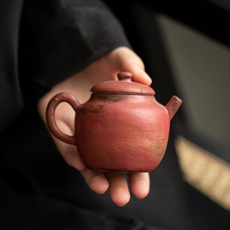 粉引陶瓷茶壶泡茶器家用高档中式小泡茶壶仿古小品壶瓷壶