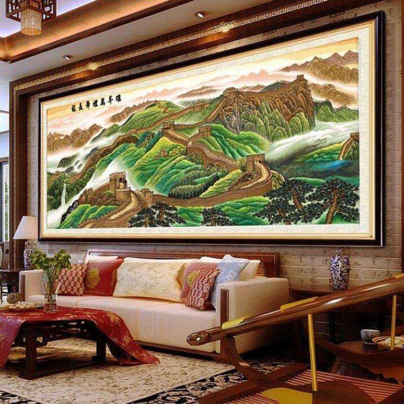 2024新款万里长城十字绣精准印花套件非成品新款客厅大幅,鲜花速递/花卉仿真/绿植园艺,割草机/草坪机,淘宝优惠券,粉丝福利购,淘宝优惠卷