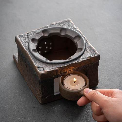 古早烧粗陶温茶炉底座 创意趣味可搭配本店本系类的茶壶侧把壶