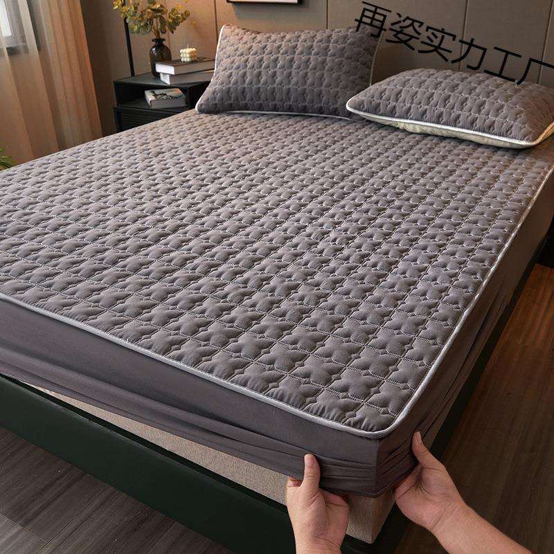 夹棉加厚床笠2024新款三件套单件防尘床罩套床单席床垫梦思保护套