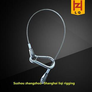 张周钢丝绳厂家直发钢丝绳压制索具 不锈钢304压带弹簧扣索具