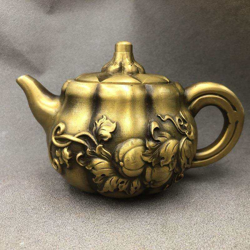 铜壶水壶茶壶泡茶壶手把件瓜藤南瓜壶可实用酒壶家居摆件工艺品,鲜花速递/花卉仿真/绿植园艺,割草机/草坪机,淘宝优惠券,粉丝福利购,淘宝优惠卷