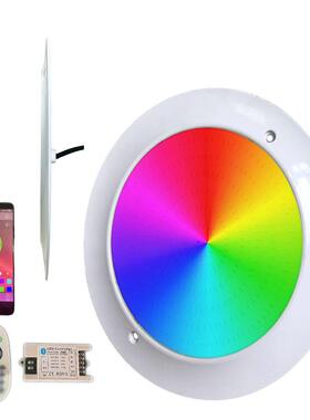 超薄LED全树脂灌胶挂壁式水底照明泳池灯DC12V-24V PAR56IP68防水