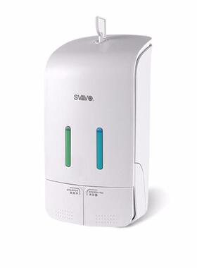 PL-151052手按压式免打孔皂液器壁挂式550ML双格出液机盒