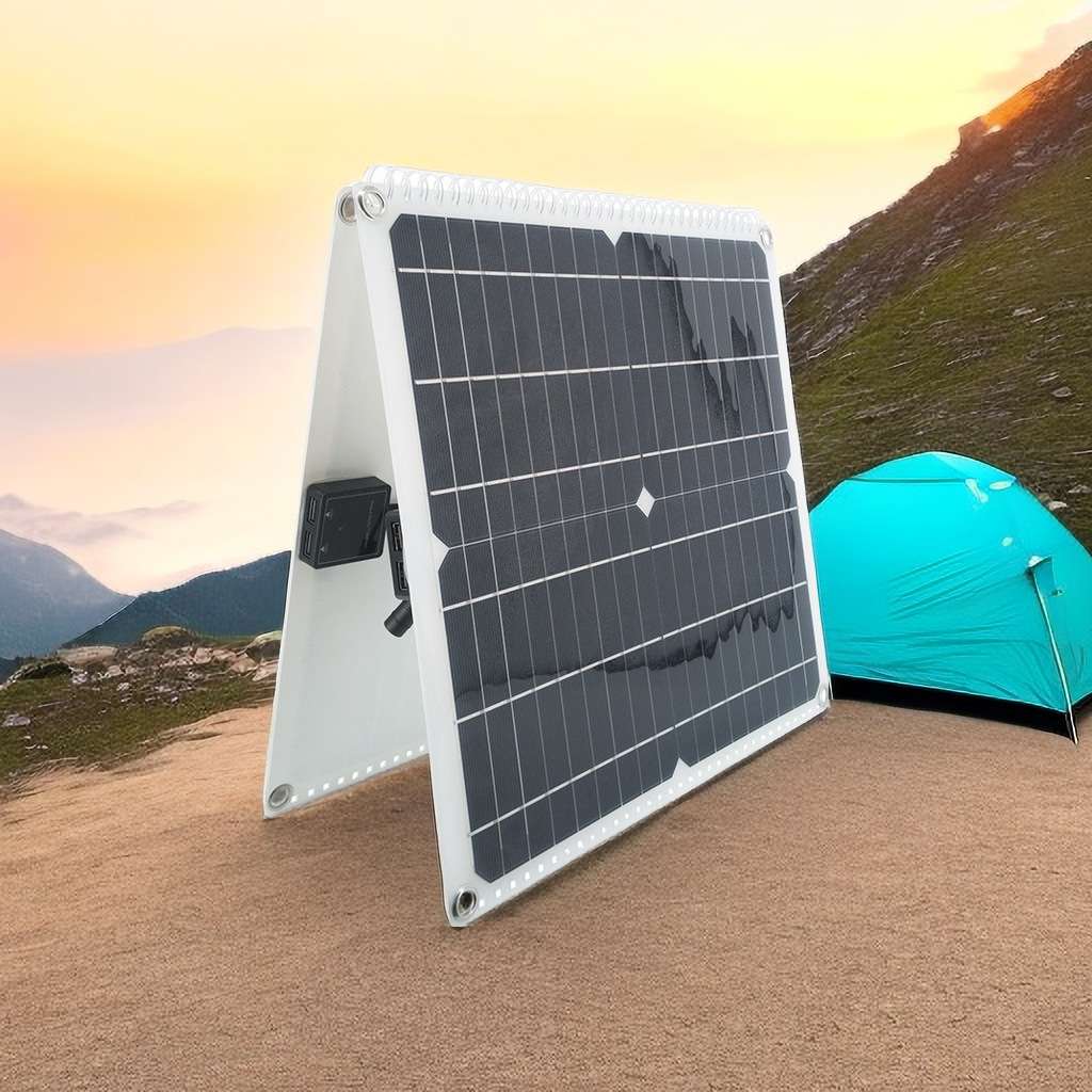 50W太阳能柔性板5V18V24V控制器套装便携式户外太阳能快速充电板