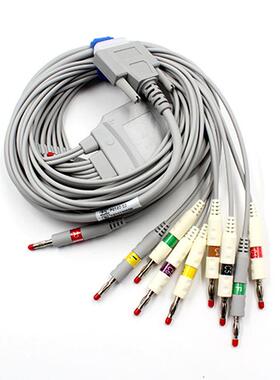 兼容Biocare十导联ECG EKG心电导联线DB15 101G/300G/1200/9803