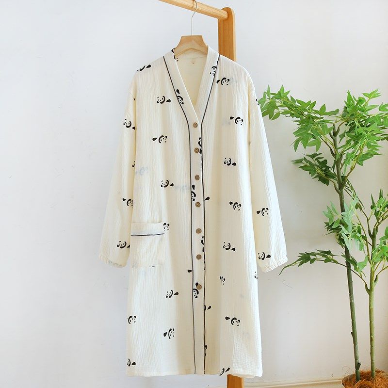 纯棉孕妇睡裙薄款纱布透气产后哺乳连衣裙春秋长袖系扣喂奶可外穿,女士内衣/男士内衣/家居服,睡裙,淘宝优惠券,粉丝福利购,淘宝优惠卷