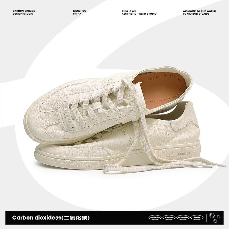 头层牛皮小白鞋男鞋夏季透气2024新款厚底真皮德训鞋男女休闲鞋子,流行男鞋,德训鞋,淘宝优惠券,粉丝福利购,淘宝优惠卷