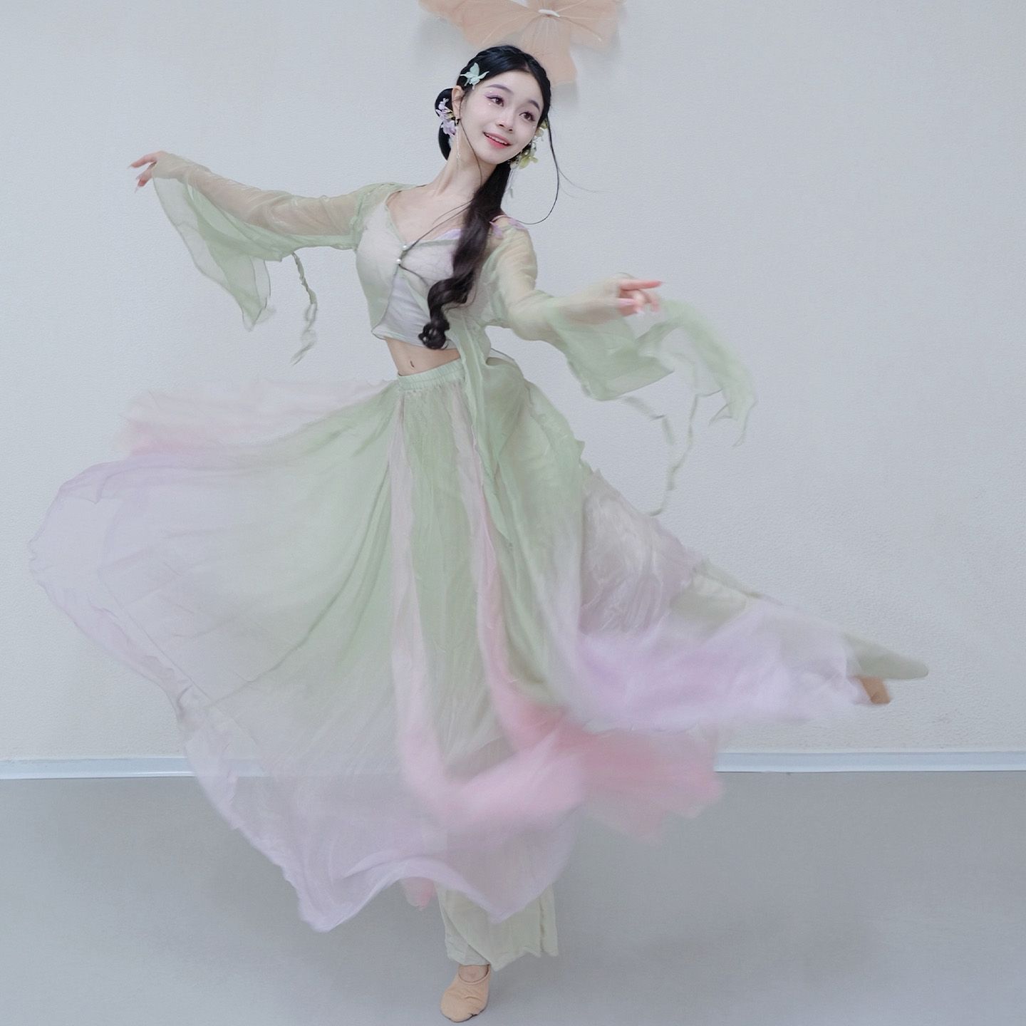 古典舞蹈服仙气飘逸大摆裙表演服