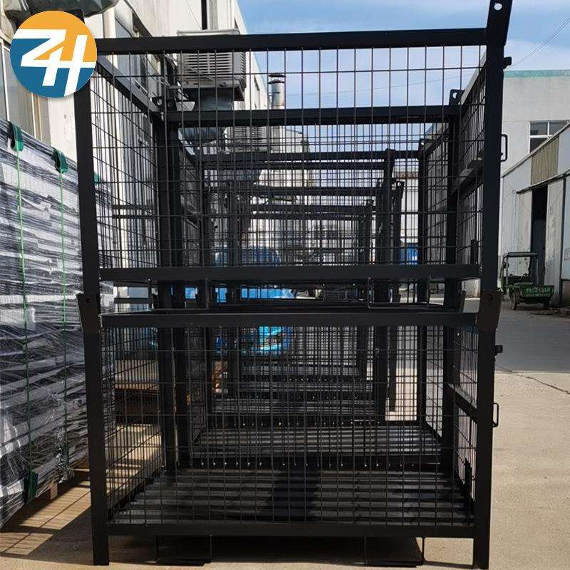 厂家金属仓储笼 铁丝框蝴蝶笼可堆垛网格物料物流运输周转箱