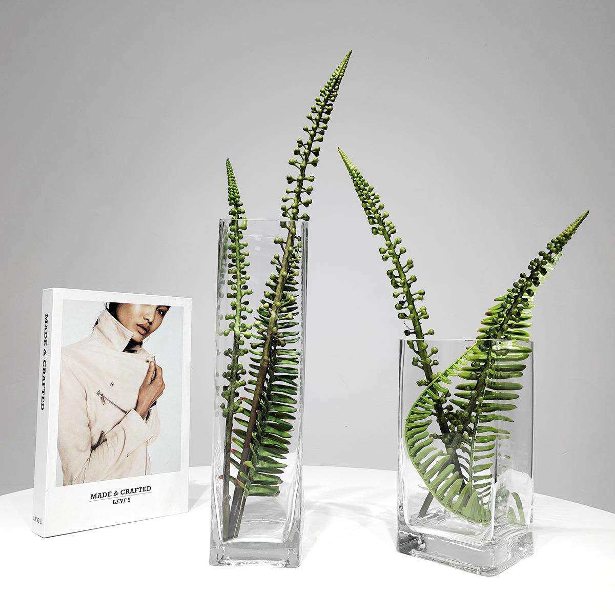 北欧现代玻璃花瓶摆件餐桌组合花轻奢意式洽谈桌花酒店仿真花插花,标准件/零部件/工业耗材,车间地垫,淘宝优惠券,粉丝福利购,淘宝优惠卷