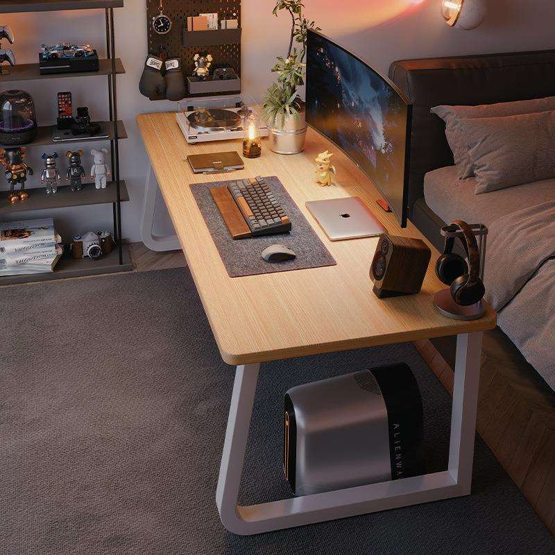 床边电脑桌台式办公桌子工作台简约现代卧室简易书桌长方形写字桌