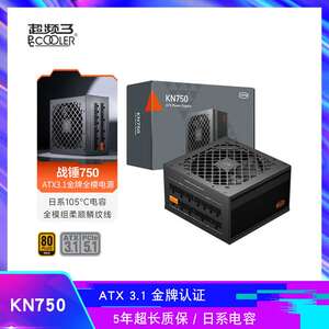 超频三 战锤KN750 额定750W 金牌全模组电源 ATX3.1 日系主电容