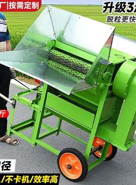 新款三滚筒脱粒机多功能全喂入自吸式脱粒机油菜籽脱粒机器厂家