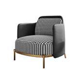 北欧单人布艺沙发椅组合酒店洽谈沙发公寓躺椅餐厅会客懒人沙发