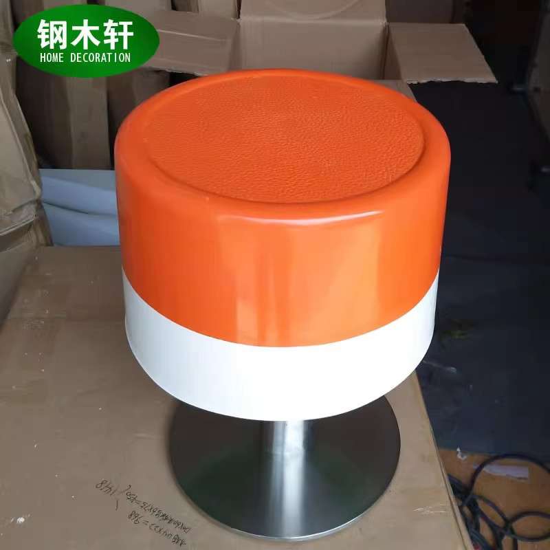 玻璃钢蘑菇凳冬瓜凳餐厅圆凳活动脚带脚踏高吧凳固定脚不锈钢圆凳