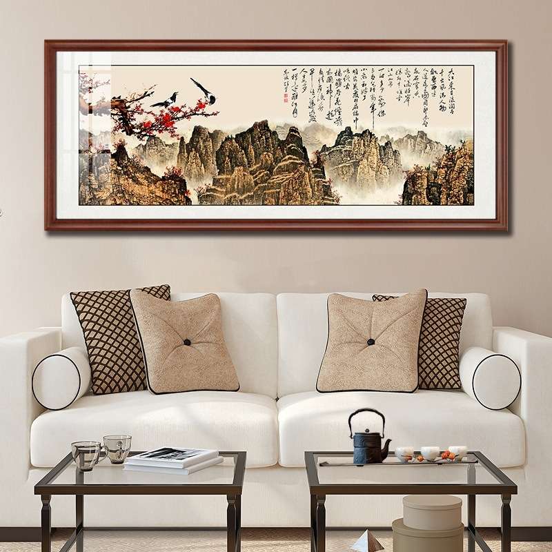 生意兴隆财源广进公司店铺开业送礼办公室山水挂画装饰画壁画字画