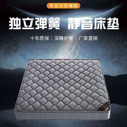 弹簧床垫20cm厚1.8米经济型双人偏硬1.5m床软硬两用椰棕垫席梦思