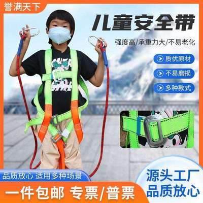 儿童安全带 攀岩安全带高空拓展训练全身保险带户外安全防护保护